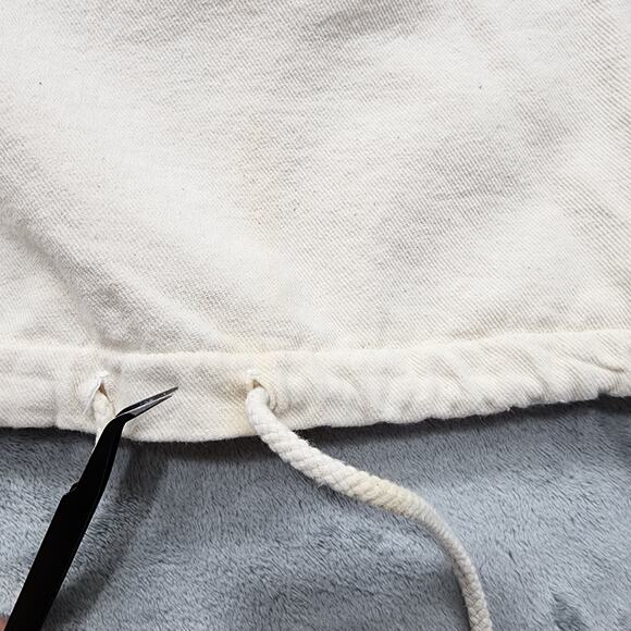 Vintage Wek The World Sweatshirt Mens 2(XL) Beige Wolves Wildlife Drawstring Hem - Picture 5 of 11